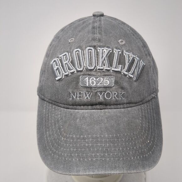 Brooklyn New York 1625 Slideback Hat Gray OS Adjustable Embroidered BJB Cotton - Picture 2 of 8